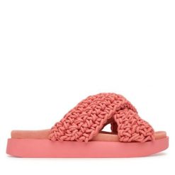 Klapki Inuikii. Czerwone klapki damskie Inuikii, bez wzorów, bez obcasa, bez zapięcia. Za 859.99 zł.