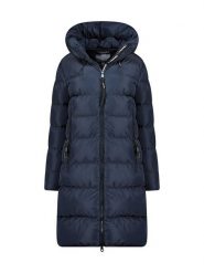 Canadian Peak Płaszcz zimowy "Aprileak" w kolorze granatowym rozmiar: L. Niebieskie płaszcze damskie Canadian Peak, na zimę, l, bez wzorów, z puchu, bez kaptura. Za 252.94 zł.