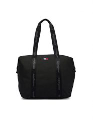 Tommy Jeans Torebka Tjw Ess Daily Tote AW0AW19039 Czarny. Czarne shopper bag Tommy Jeans, z jeansu, bez dodatków. Za 329.99 zł.