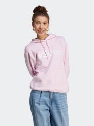 Adidas Bluza Essentials Linear Hoodie IL3343 Różowy Regular Fit. Czerwone bluzy damskie Adidas, xs, bez wzorów, z bawełny, bez kaptura. W wyprzedaży za 159.99 zł.