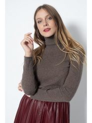 Perfect Cashmere Kaszmirowy golf "Ashley" w kolorze brązowym rozmiar: S. Brązowe golfy damskie Perfect Cashmere, s, bez wzorów, z kaszmiru, bez ramiączek. Za 264.15 zł.