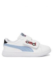 Puma Sneakersy Puma Smash 3.0 Racing Crew V 408385 01 Biały. Białe buty sportowe chłopięce Puma, ze skóry, bez zapięcia. Za 199.99 zł.