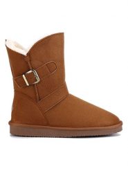 ISLAND BOOT Botki zimowe "Eveline" w kolorze jasnobrązowym rozmiar: 36. Brązowe botki damskie Island Boot, na zimę, z materiału, bez obcasa, na platformie, bez zapięcia. Za 130.99 zł.