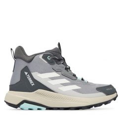 Trekkingi adidas. Szare obuwie trekkingowe damskie Adidas, bez zapięcia. Za 439.99 zł.