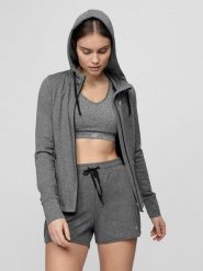 4F Bluza treningowa damska S. Szare bluzy damskie 4F, s, bez wzorów, z dzianiny, bez kaptura. Za 179.99 zł.