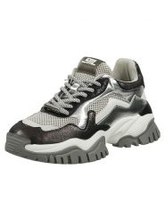 Steve Madden Sneakersy w kolorze beżowo-brązowo-srebrnym rozmiar: 38. Brązowe obuwie sportowe damskie Steve Madden, bez zapięcia. Za 278.45 zł.