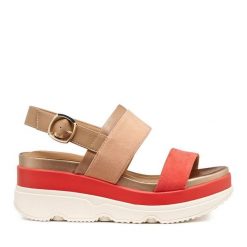 Sandały Geox. Sandały damskie Geox, bez wzorów, bez obcasa, na płaskiej podeszwie, bez zapięcia. Za 459.99 zł.