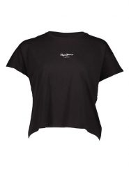 Pepe Jeans Koszulka w kolorze czarnym rozmiar: S. Czarne bluzki damskie Pepe Jeans, s, bez wzorów, z bawełny, bez kołnierzyka, bez ramiączek. Za 65.85 zł.