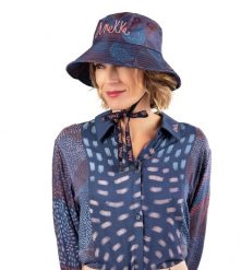 Granatowy Stylowy Damski Kapelusz Anekke. Niebieskie kapelusze damskie Anekke, bez wzorów, eleganckie. Za 119.00 zł.