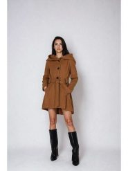 Steve Madden Płaszcz przejściowy w kolorze jasnobrązowym rozmiar: S. Brązowe płaszcze damskie Steve Madden, s, bez wzorów, z tkaniny, bez kaptura. Za 260.99 zł.