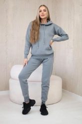 Komplet sweterkowy Bluza + Spodnie ciemny szary. Szare bluzy damskie KESI, l, bez wzorów, z poliesteru, bez kaptura. Za 317.83 zł.