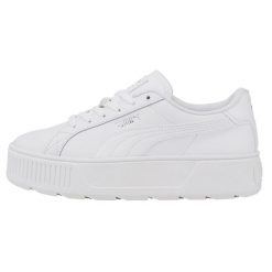 Buty do chodzenia damskie Puma Karmen. Białe obuwie sportowe casual damskie Puma, z gumy, bez zapięcia, trekkingowe. W wyprzedaży za 229.00 zł.