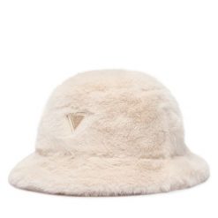 Czapka Guess. Brązowe czapki damskie Guess, z aplikacjami. Za 154.99 zł.