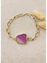 Nakkash Pozłacana bransoletka z agatem rozmiar: onesize. Żółte bransoletki damskie Nakkash, pozłacane. Za 39.99 zł.