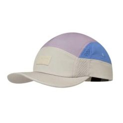Damska czapka z daszkiem Buff 5 Panel Go Cap. Niebieskie czapki z daszkiem damskie Buff, bez wzorów, z elastanu. W wyprzedaży za 111.25 zł.