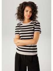 Aniston Sweter w kolorze beżowo-czarnym rozmiar: 42. Brązowe swetry klasyczne damskie Aniston, bez kołnierzyka. Za 56.66 zł.