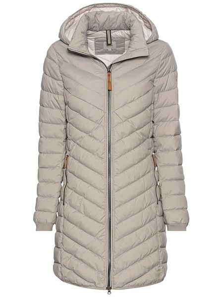 Camel Active Płaszcz pikowany w kolorze jasnoszarym rozmiar: 46. Szare płaszcze damskie Camel Active, bez wzorów, bez kaptura. Za 437.17 zł.