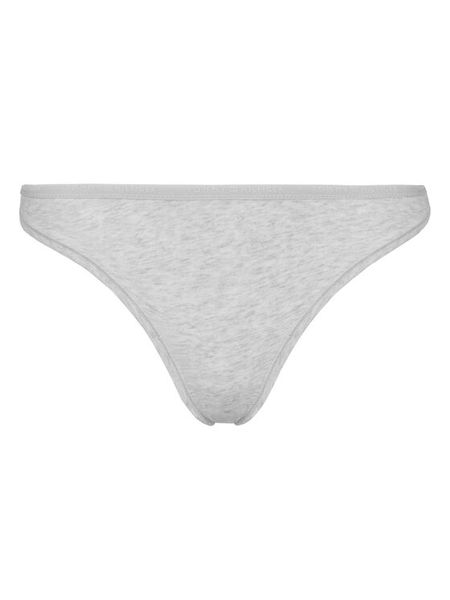 Tommy Hilfiger Stringi UW0UW05741 Szary. Szare stringi Tommy Hilfiger, bez wzorów, z bawełny. Za 49.99 zł.