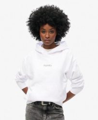 Superdry Core Logo City Loose Hood damska bluza z bawełny organicznej –. Białe bluzy damskie Superdry, bez wzorów, z bawełny, bez kaptura. Za 183.80 zł.