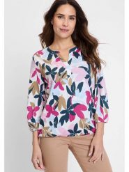 Olsen Bluzka ze wzorem rozmiar: 44. Bluzki damskie Olsen, bez wzorów, bez kołnierzyka, bez ramiączek. Za 84.21 zł.