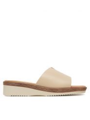 Clara Barson Klapki WFA3692-1 Écru. Klapki damskie Clara Barson, bez wzorów, z materiału, bez obcasa, bez zapięcia. Za 79.99 zł.