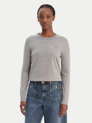 Tommy Hilfiger Sweter WW0WW44984 Szary Regular Fit. Szare swetry klasyczne damskie Tommy Hilfiger, xxl, z syntetyku, bez kołnierzyka. Za 409.99 zł.