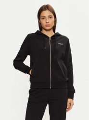 Guess Bluza O5RQ01 KCO31 Czarny Regular Fit. Czarne bluzy damskie Guess, m, z aplikacjami, z bawełny, bez kaptura. Za 249.99 zł.