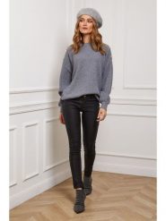 Joséfine Sweter "Burny" w kolorze szarym rozmiar: XL. Szare swetry klasyczne damskie Joséfine, xl, z kaszmiru, bez kołnierzyka. Za 173.99 zł.