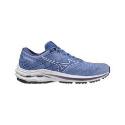 Buty do biegania damskie Mizuno WaveInspire18. Niebieskie obuwie sportowe damskie Mizuno, bez zapięcia, do biegania. Za 349.44 zł.