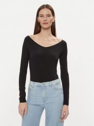 Boss Bluzka Ebeta 50508084 Czarny Slim Fit. Czarne bluzki damskie Boss, s, bez wzorów, z syntetyku, bez kołnierzyka, bez ramiączek. W wyprzedaży za 299.99 zł.