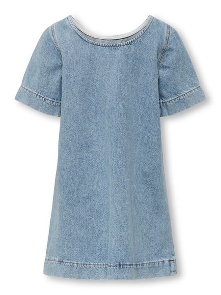 Kids ONLY Sukienka jeansowa Gigi 15345148 Niebieski Loose Fit. Niebieskie sukienki dziewczęce Kids Only, bez wzorów, z bawełny, bez ramiączek, proste. Za 89.99 zł.