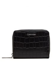 Calvin Klein Portfel Ck Must Md Zip Around K60K612355 Czarny. Czarne portfele damskie Calvin Klein, bez wzorów, ze skóry. Za 299.99 zł.