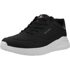 Buty SKECHERS UNO LITE SHIMMER ALONG Czarny. Czarne obuwie trekkingowe damskie Skechers, z tkaniny, bez zapięcia. Za 278.99 zł.