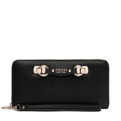 Portfel Guess. Czarne portfele damskie Guess, z aplikacjami. Za 229.99 zł.