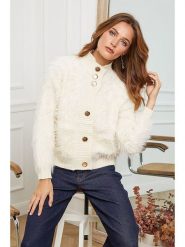 Joséfine Kardigan "Bandole" w kolorze kremowym rozmiar: L. Brązowe kardigany damskie Joséfine, l, bez wzorów. Za 183.59 zł.