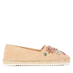 Espadryle Alma En Pena. Brązowe espadryle damskie Alma En Pena, bez wzorów, bez obcasa. Za 439.99 zł.