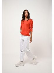 AUTHENTIC CASHMERE Kaszmirowy sweter "Lanfon" w kolorze pomarańczowym rozmiar: XL. Pomarańczowe swetry klasyczne damskie AUTHENTIC CASHMERE, xl, z kaszmiru, bez kołnierzyka. Za 366.95 zł.