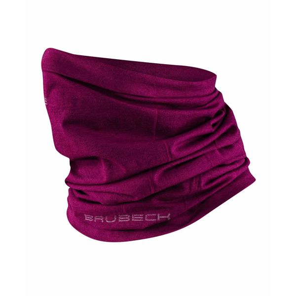 Komin trekkingowy z wełną merino unisex Brubeck. Fioletowe kominy damskie Brubeck, bez wzorów, z elastanu. Za 72.99 zł.