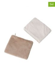 Boltze Kosmetyczki (2 szt.) "Furry" w kolorze kremowo-beżowym - 26,8 x 27,1 cm rozmiar: onesize. Brązowe kosmetyczki damskie Boltze, bez wzorów, z materiału. Za 52.67 zł.