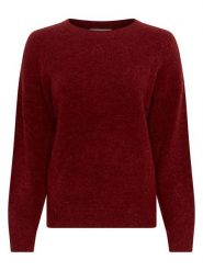 MOSS COPENHAGEN Sweter "Festina" w kolorze bordowym rozmiar: S/M. Czerwone swetry klasyczne damskie Moss Copenhagen, m, bez kołnierzyka. Za 151.90 zł.
