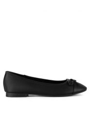 JENNY Baleriny LH24014-1 Czarny. Czarne balerinki damskie Jenny, bez wzorów, z materiału. W wyprzedaży za 69.99 zł.