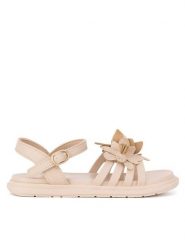 DeeZee Sandały CS6266-01 Beżowy. Brązowe sandały dziewczęce DeeZee, z syntetyku, bez obcasa, bez zapięcia. Za 59.99 zł.