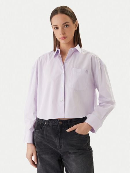 Calvin Klein Jeans Koszula LV047F104G Różowy Relaxed Fit. Czerwone koszule damskie Calvin Klein Jeans, l, bez wzorów, z bawełny, bez kołnierzyka, bez ramiączek. Za 226.99 zł.