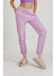 Monki Spodnie dresowe w kolorze fioletowym rozmiar: S. Różowe spodnie dresowe damskie Monki, s, bez wzorów, z dresówki. Za 56.53 zł.