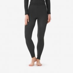Legginsy termoaktywne narciarskie damskie Wedze BL 500 seamless. Czarne legginsy damskie WED'ZE, l, bez wzorów, z elastanu. Za 69.99 zł.