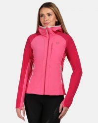 Damska kurtka softshell Kilpi BALEO-W. Czerwone kurtki damskie Kilpi, bez wzorów, z materiału, bez kaptura. Za 422.05 zł.