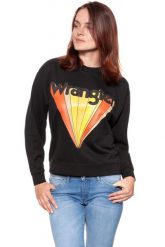 BLUZA WRANGLER RETRO SWEAT FADED BLACK W6085HPV6 112130460. Czarne bluzy damskie Wrangler, s, bez wzorów, bez kaptura. W wyprzedaży za 79.99 zł.