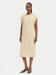 BOSS Sukienka codzienna C Edress 5 50540442 Beżowy Relaxed Fit. Brązowe sukienki damskie Boss, bez wzorów, z bawełny, bez ramiączek. Za 449.99 zł.