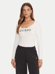 Guess Body O5RM08 KBBU1 Biały Regular Fit. Białe body i gorsety Guess, z aplikacjami, z bawełny. Za 129.99 zł.