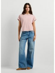 Pepe Jeans Koszulka "Casandra" w kolorze jasnoróżowym rozmiar: M. Różowe bluzki damskie Pepe Jeans, m, bez wzorów, z bawełny, bez kołnierzyka, bez ramiączek. Za 113.90 zł.